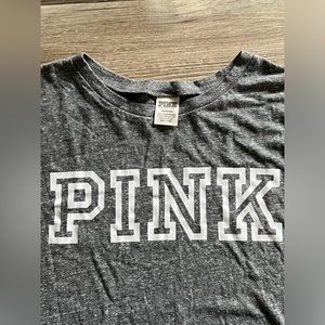 L  grey PINK T-shirt